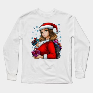 Anime Miss Claus Long Sleeve T-Shirt